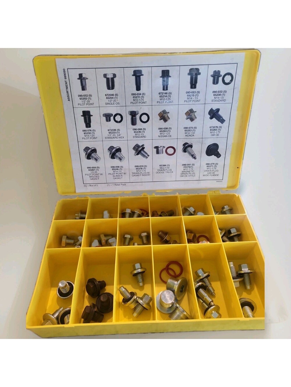 Oil Change Tech Tray 54 Pilot Plugs With Gaskets Assortment 999090 Dorman